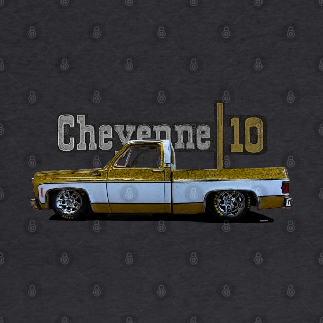 1973 Slammed Chevy C10 Cheyenne Squarebody Truck by hotroddude